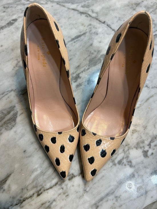 kate spade Shoes - kate spade Tan and Black Leopard-Spot Pointed Toe Pumps